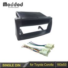 Din Fascia for Toyota Corolla w/Pocket + Wiring Harness Headunit Radio CD DVD Stereo Panel Dash Mount Install Trim Kit Frame 2024 - buy cheap