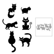 2020 New Halloween Animal Decoration Metal Cutting Dies Cat Silhouettes Die Cut Scrapbooking For Craft Card Making no Stamps Set 2024 - buy cheap