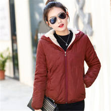 Autumn 2019 New Parkas basic jackets Female Women Winter plus velvet hooded Coats Cotton Winter Jacket Womens Outwear coat 2024 - buy cheap