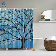 Abstracto decorativo árvores cortina de chuveiro tecido impermeável colorido poliéster impressão banho janela cortina para decoração do banheiro 2024 - compre barato