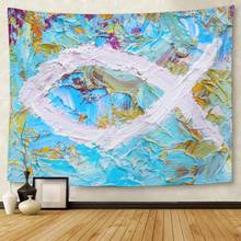 Believe The Colorful Christian Fish Symbol Oil Painting on Canvas God Belief Tapestry Wall Hanging for Living Room Bedroom Dorm 2024 - buy cheap