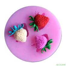 1pcs Lovely Strawberry Fondant Mold Food Grade Silicone Cake Mold Sugarcraft Gum Paste Decoration Mold  kitchen accessories 2024 - buy cheap