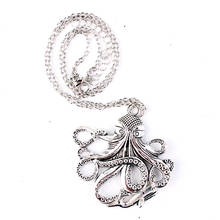 North Sea Giant Monster Octopus Necklace for Women Silver Color Female Jewelry Gothic Style Neck Pendants Chain Wholesale VGN050 2024 - buy cheap