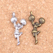 18pcs Charms cheer cheerleader 29x14mm Antique Pendants,Vintage Tibetan Silver Jewelry,DIY for bracelet necklace 2024 - buy cheap