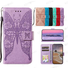 New Rose butterfly Flip Leather Case For XiaoMi Mi 11 Ultra 10 10T 9 9T CC9 E A3 A2 POCO X3 NFC M3 F3 M2 NOTE10 PRO LITE Cover 2024 - buy cheap