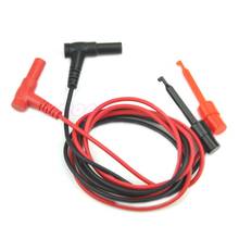 Fashion 1Pair Black and Red Silicone Banana Plug To Test Hook Clip Probe Cable Fr Multimeter Test Equipment 2024 - buy cheap