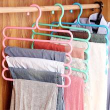 Non-slip Multi Functional Clothes Hangers Pants Storage Hangers 5 Layers Space Saving Organizer Scarf Tie Pants Clothes Hanger 2024 - buy cheap