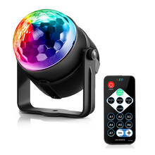 Luz LED RGB de 3 modos de Control para fiestas, Bola de discoteca, iluminación de escenario profesional, lámpara de boda y Navidad 2024 - compra barato