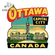 EARLFAMILY 13cm x 12.9cm for Ottawa Ontario Canada Vintage Travel Car Stickers Surfboard Windshield  Decal Waterproof Graphics 2024 - buy cheap