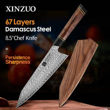 XINZUO-cuchillo de Chef de 8,5 pulgadas con Caja de regalo de madera VG10, cuchillo rebanador de cocina de acero de Damasco, cuchillos de cocinero con mango G10 2024 - compra barato