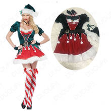 2020 ano novo traje feminino elf traje de natal terno para senhora papai noel ajudante cosplay 2024 - compre barato