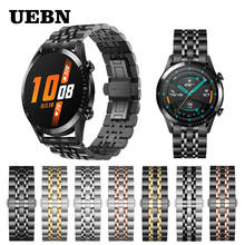 UEBN-Correa de Metal de acero inoxidable para HUAWEI WATCH GT 2, banda de 42mm, 46mm, 22mm, banda de reloj para Honor Magic 2024 - compra barato