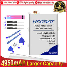 HSABAT-Batería de ciclo 0 de 4950mAh, acumulador para Asus Zenfone 2, ZE551ML, ZE550ML, 5,5 pulgadas, Z00AD, Z00ADB, Z00A, Z008D 2024 - compra barato