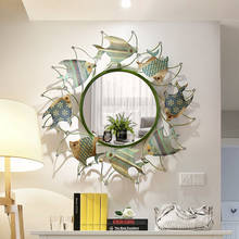 Внутреннее Европейское креативное зеркало для крыльца, зеркало для ванной комнаты, декоративное зеркало в средиземноморском стиле 2024 - купить недорого