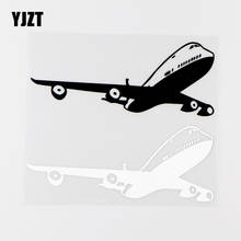 YJZT 16.5X6.5CM Personality Car Sticker Funny Aircraft Art Decor Vinyl Decals Black / Silver 10A-0041 2024 - buy cheap