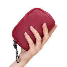 Women Wallet Soft Leather Female Purse Coin Short Wallets Slim Small Purse Zipper Keychain Zipper Purse Three-tier small wallet 2024 - buy cheap