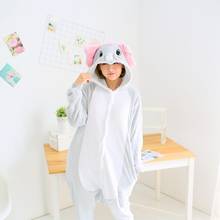 Kigurumi-Pijama de elefante para hombre y mujer, ropa de dormir de franela, de invierno, para parejas 2024 - compra barato