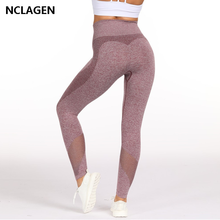 NCLAGEN Sport Leggings Women Yoga Pants Gym Fitness Wear Seamless Squat Proof Workout Sportswear Elastic High Waist Mesh Tights 2024 - buy cheap
