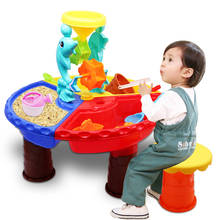 1 Set Children Beach Table Sand Play Toys Set Baby Water Sand Dredging Tools Color Random Outdoor Beach Table Play Sand Pool Set 2024 - buy cheap