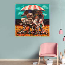 Lienzo de pintura al óleo para decoración del hogar, póster de imagen colgante de pared para decoración de la sala de estar, Citon mana, Schutz 2024 - compra barato