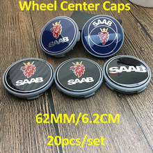 20pcs /lot 62MM Auto Wheel Center Caps for SAAB 9-3 9-5 93 95 BJ SCS wheels hub covers Car accessories Car emblem badge logo 2024 - buy cheap
