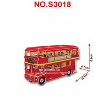 Quebra-cabeça mini uk duplo ônibus 3d, 66 peças, modelo de papel, brinquedo 2024 - compre barato