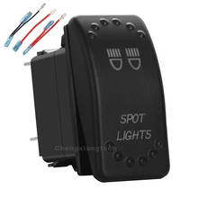 Spot Lights White Led Rocker Switch 5 Pins Single Pole Single Throw ON/OFF For Car Boat Waterproof 12v/24v + Jumper Wires Set 2024 - buy cheap