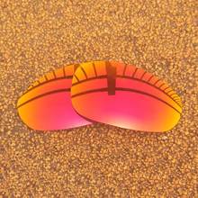 Lentes de substituição espelhadas laranja e vermelha, para óculos de sol juliet 100% uva & uvb 2024 - compre barato