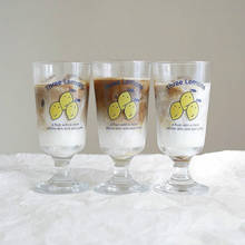 290ml Asian Popular Small Goblet Lemon Pattern Wine Glass with Lettered Whisky Champagne Sparkling Wine Glass Drinking Utensils 2024 - buy cheap
