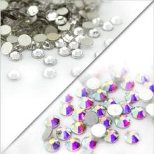 1440 PCS/Pack Mix Sizes Crystal Clear AB Non Hotfix Flatback Rhinestones Nail Rhinestones For Nails 3D Nail Art Decoration Gem 2024 - buy cheap