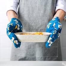 1 шт. цветные хлопковые перчатки для духовки термостойкие рукавица и прихват для микроволновой печи утепленные Нескользящие перчатки кухонные инструменты 2024 - купить недорого