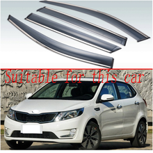 For Kia K2 RIO Hatchback 2011 2012 2013 2014 2015 Plastic Exterior Visor Vent Shades Window Sun Rain Guard Deflector 4pcs 2024 - buy cheap