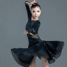Children Latin Dance Dress  Girls Cha Cha/Rumba/Samba/Tango/Ballroom Dance Skirt Latin Performance Clothes Salsa Dress SL2296 2024 - buy cheap