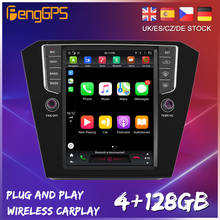 Reproductor multimedia con pantalla grande Vertical estilo Tesla para Volkswagen, Radio estéreo con GPS, Android 128, 9,0 GB, CarPlay, para Volkswagen VW Magotan serie 2017 2024 - compra barato