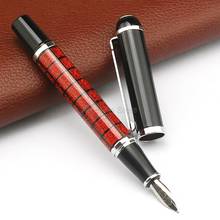Duke starlight caneta tinteiro com glitter, linda coleção, padrão de grade e joias vermelhas, para presente de escritório e casa 2024 - compre barato