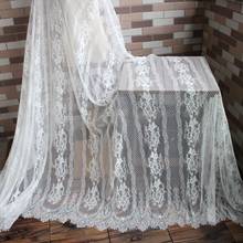 Vestido de renda cílios largos com 1.5m de largura, tecido de renda, véu de casamento, material de decoração 2024 - compre barato