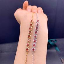 exquisite ruby bracelet red ruby gemstone bracelet women silver jewelry fine present real natural gem good color birthday gift 2024 - buy cheap