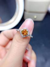 Anillo de citrino Natural y Real para mujer, anillos de compromiso de boda, anillo de citrino de Plata de Ley 925, gran oferta 2024 - compra barato