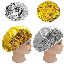 4Pcs Shower Cap Heat Insulation Aluminum Foil Hat Elastic Bathing Cap For Women Hair Salon Bathroom 2024 - buy cheap