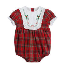 Newborn Baby Boy Girl Romper Jumpsuit Kids Clothes Set Infant Ruffle Plaid Bodysuit One Piece Toddler Boys Blouse Shorts Outfits 2024 - buy cheap