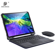 Capa de proteção automática para apple ipad, pro 11, 2020, a2068, a2230, bluetooth, teclado sensível ao toque, sem fio, proteção total 2024 - compre barato