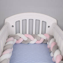 1 м/2 м/3 м, скандинавский узел, защита для новорожденного бампера, плетеная Подушка с узелком, плюшевый узел, украшение для детской комнаты 2024 - купить недорого