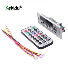 KEBIDU Bluetooth5.0 MP3 декодирующая плата модуль беспроводной Автомобильный USB MP3 плеер TF слот для карты/USB/FM/пульт декодирования плата модуль 2024 - купить недорого