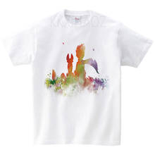 Детские футболки унисекс с принтом «Маленький принц»; Летний хлопковый топ с короткими рукавами; Одежда для мальчиков и девочек; Детская блузка с рисунком; Футболка 2024 - купить недорого