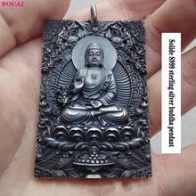 Bocaia s999 pingente de prata esterlina tathagata, buda masculino e feminino, deus do zodíaco chinês, joias em prata pura 2024 - compre barato
