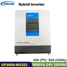 EPever-Inversor híbrido de onda sinusoidal pura, dispositivo de carga Solar MPPT de 3000W, 30A, 24V, 220V, 230V, UP3000-M3322 2024 - compra barato