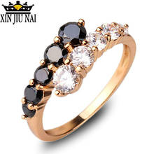 Женское кольцо с цирконом, цвет розового золота 2024 - купить недорого