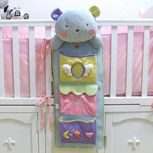 Bolsa de almacenamiento colgante para cama de bebé, organizador de cuna, bolsillo de juguete para juego de ropa de cama para cuna de bebé, 75x25cm 2024 - compra barato