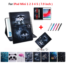 Cool Dog Tiger Lion Panda Flip Tablet Case For iPad Mini 5 Mini 4 3 2 1 For iPad Mini 1 2 3 7.9 inch Fundas Cover + Pen Stylus 2024 - buy cheap