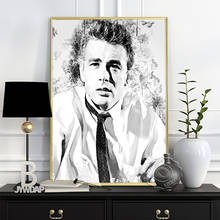 Watercolour James Dean Black White Sketch Poster, Handsome Man American Film Actor Art Prints, Nordic Minimalism Home Decor Gift 2024 - buy cheap